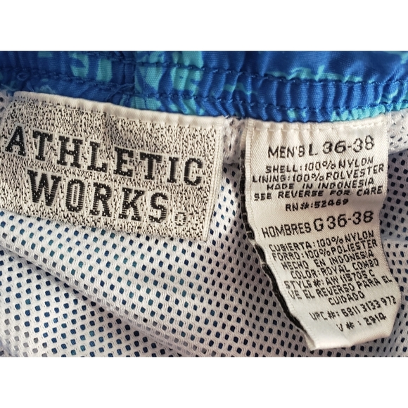 Athletic Works | Blue Tropical Swim Trunks - Picture 3 of 3